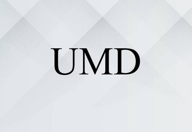 UMD (noun) Definition, Meaning & Examples