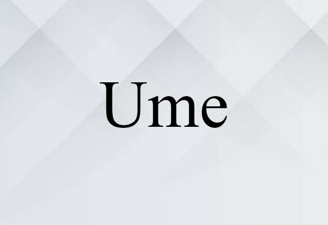 Ume (noun) Definition, Meaning & Examples