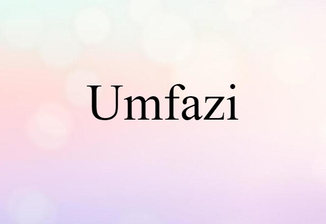 Umfazi (noun) Definition, Meaning & Examples