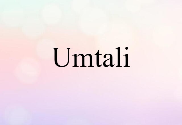 Umtali (noun) Definition, Meaning & Examples