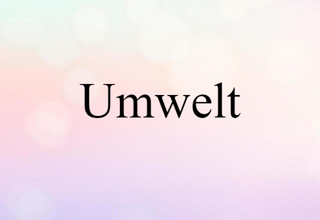 Umwelt (noun) Definition, Meaning & Examples