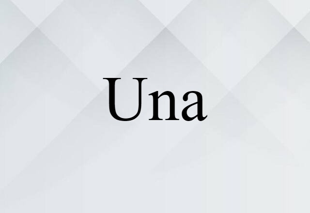 Una (noun) Definition, Meaning & Examples