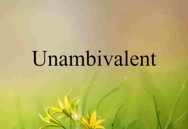 unambivalent