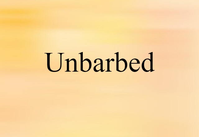 Unbarbed (noun) Definition, Meaning & Examples