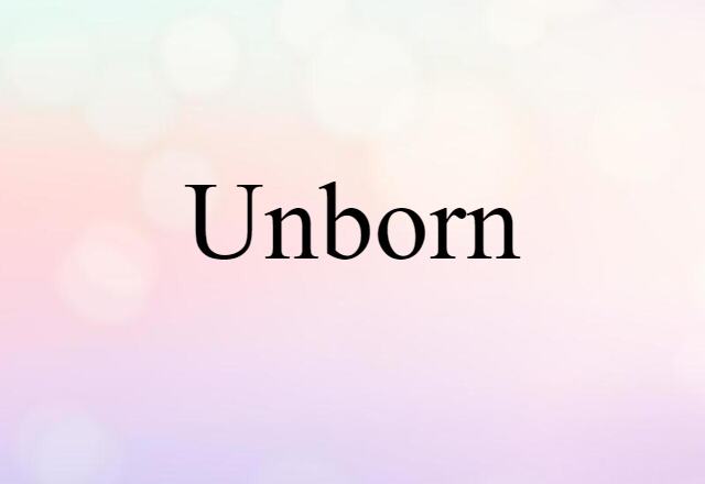 Unborn (noun) Definition, Meaning & Examples