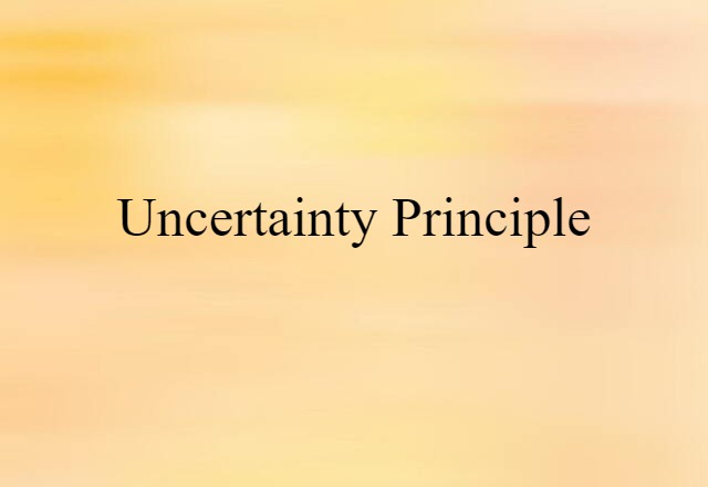 uncertainty principle