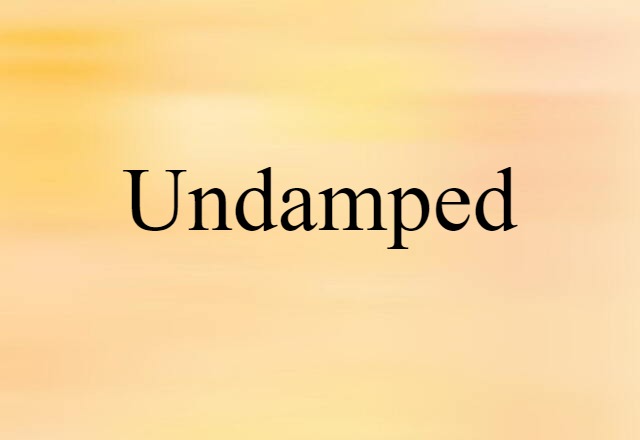 Undamped (noun) Definition, Meaning & Examples