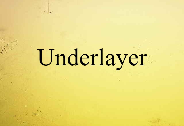 Underlayer (noun) Definition, Meaning & Examples