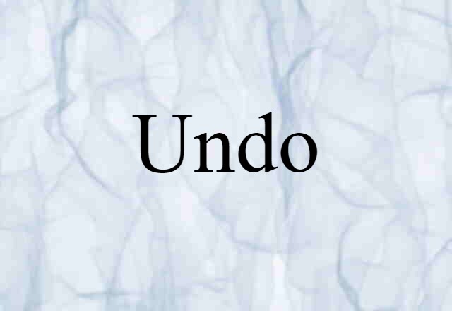 undo