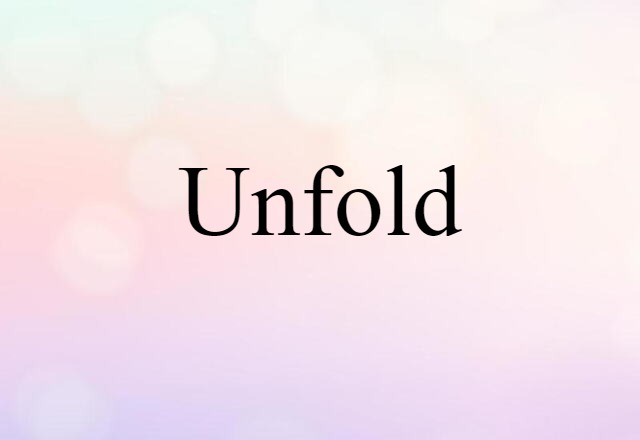 Unfold (noun) Definition, Meaning & Examples