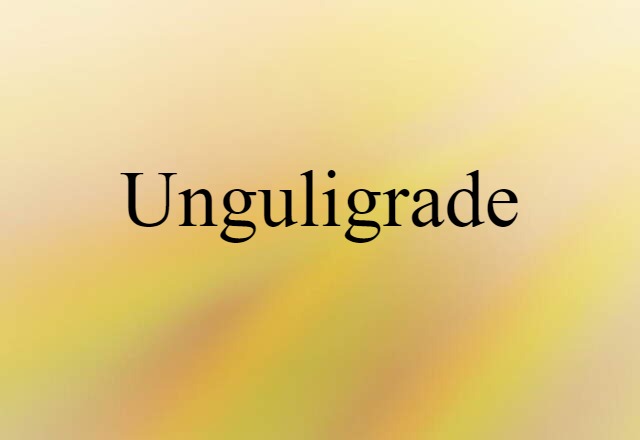 unguligrade