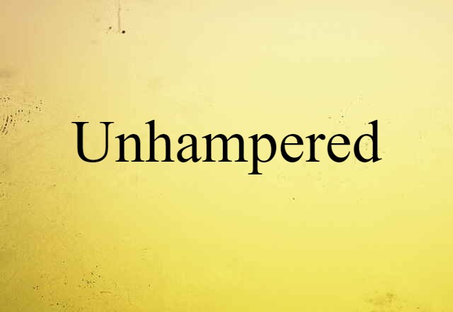 Unhampered (noun) Definition, Meaning & Examples