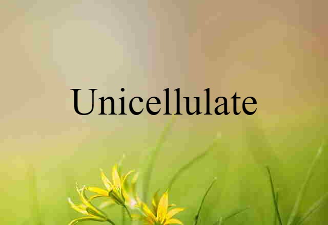 unicellulate