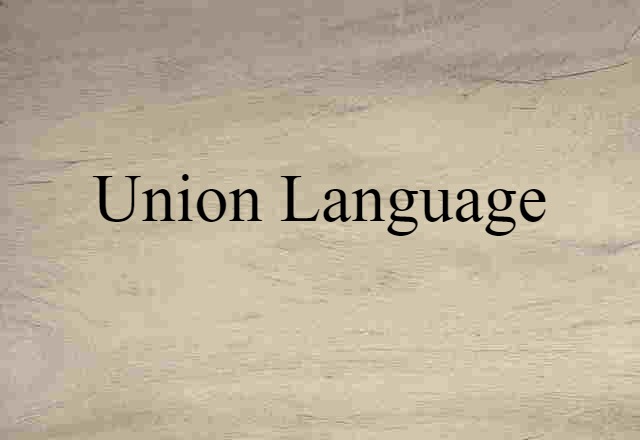 union language