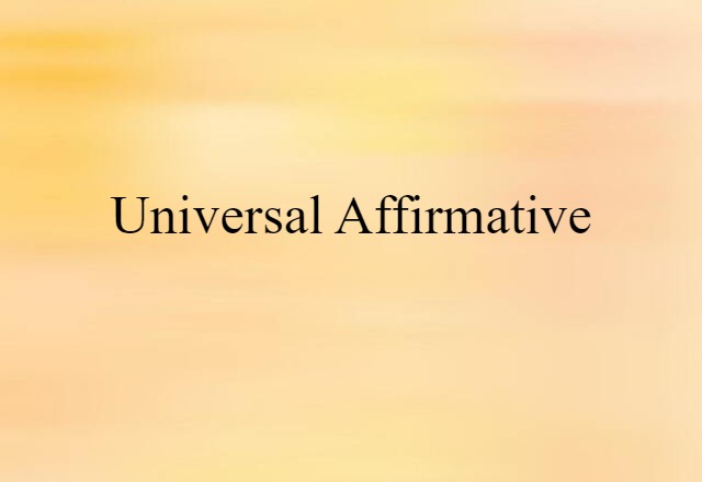 universal affirmative