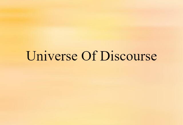 universe of discourse