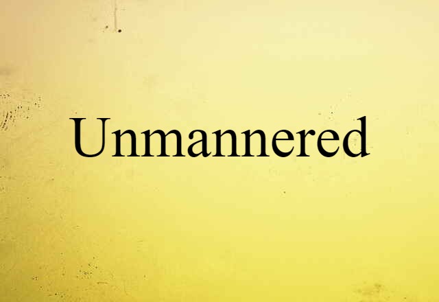 Unmannered (noun) Definition, Meaning & Examples