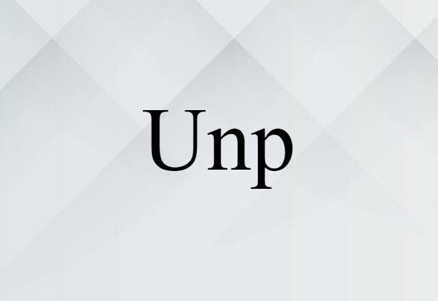 Unp (noun) Definition, Meaning & Examples