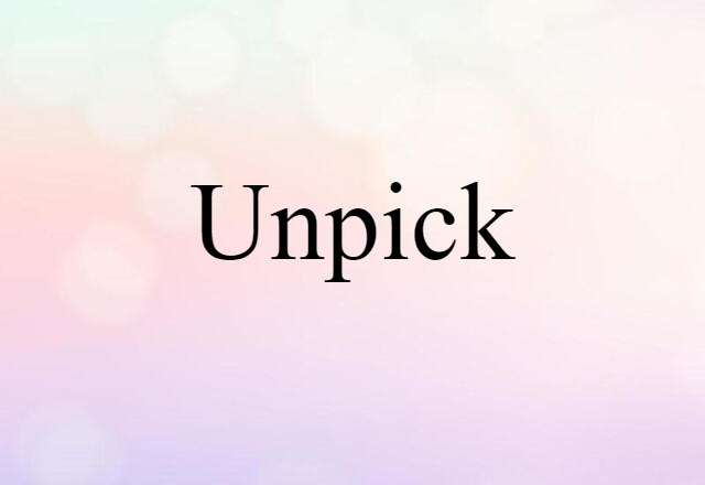 unpick