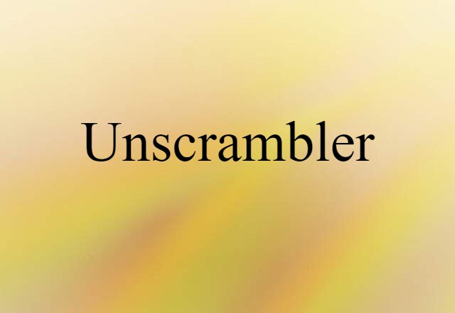 unscrambler