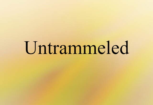 Untrammeled (noun) Definition, Meaning & Examples