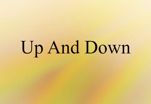 Up-and-down (noun) Definition, Meaning & Examples