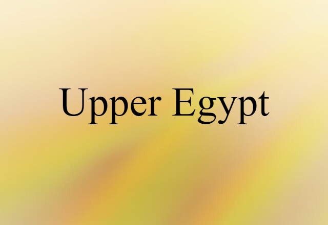 Upper Egypt