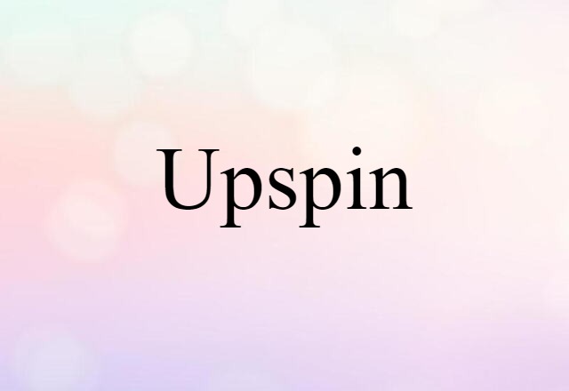 Upspin (noun) Definition, Meaning & Examples