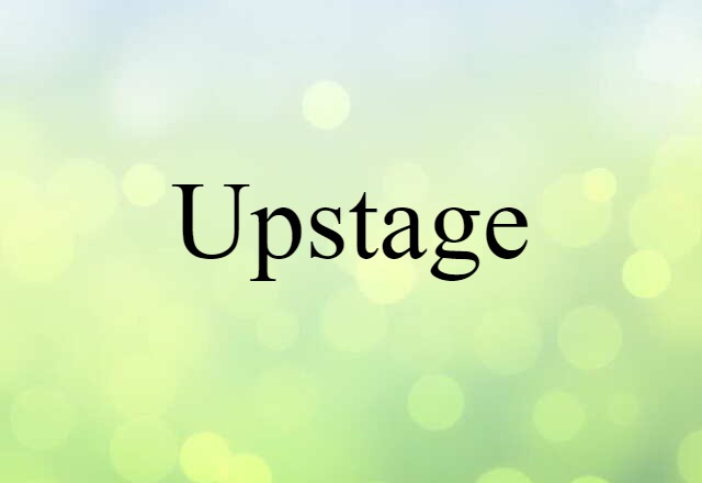 Upstage (noun) Definition, Meaning & Examples