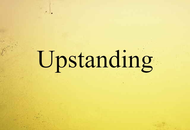 Upstanding (noun) Definition, Meaning & Examples