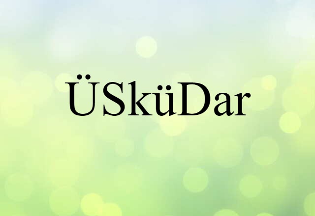 Üsküdar (noun) Definition, Meaning & Examples