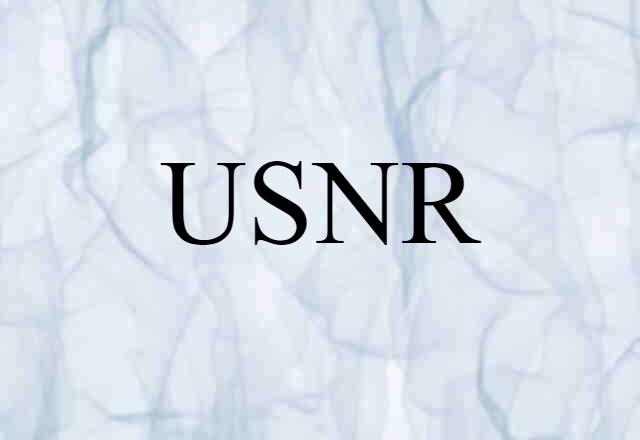 USNR (noun) Definition, Meaning & Examples