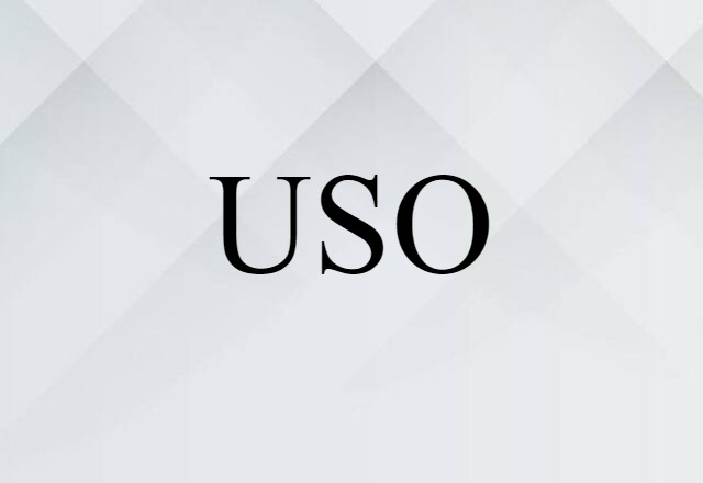 USO (noun) Definition, Meaning & Examples