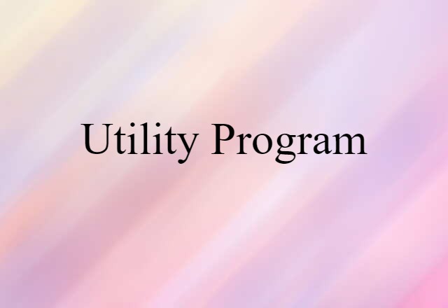 utility program