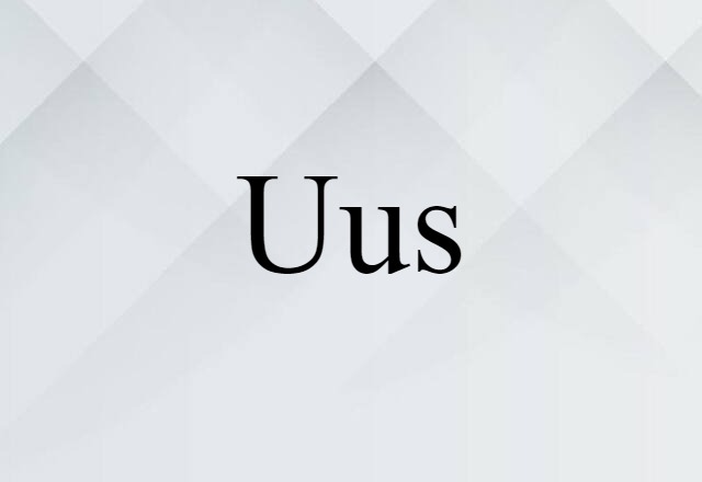 Uus (noun) Definition, Meaning & Examples