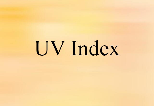 UV Index (noun) Definition, Meaning & Examples