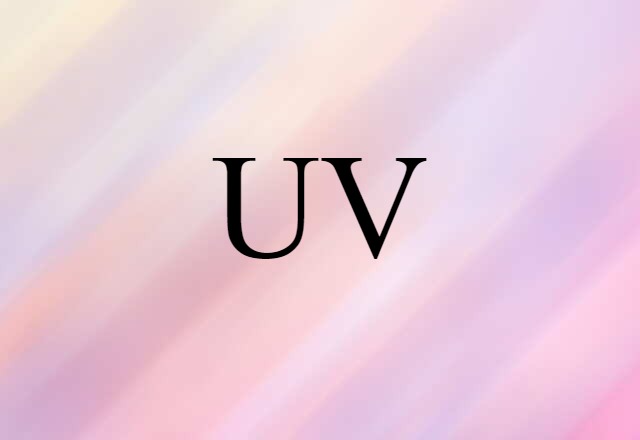 UV (noun) Definition, Meaning & Examples