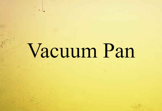 Vacuum Pan (noun) Definition, Meaning & Examples