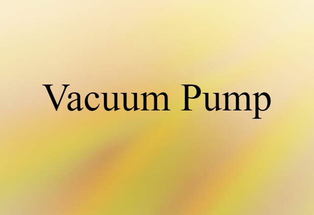 vacuum pump