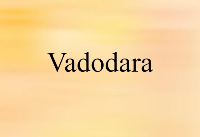 Vadodara (noun) Definition, Meaning & Examples