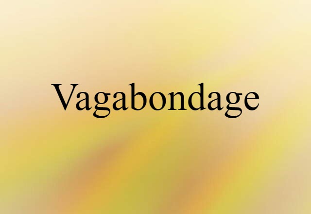 Vagabondage (noun) Definition, Meaning & Examples