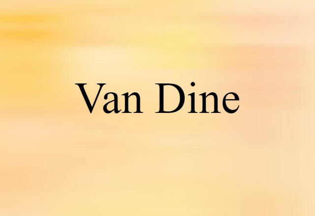 Van Dine