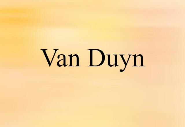 Van Duyn