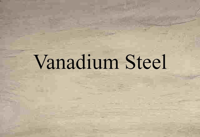 vanadium steel