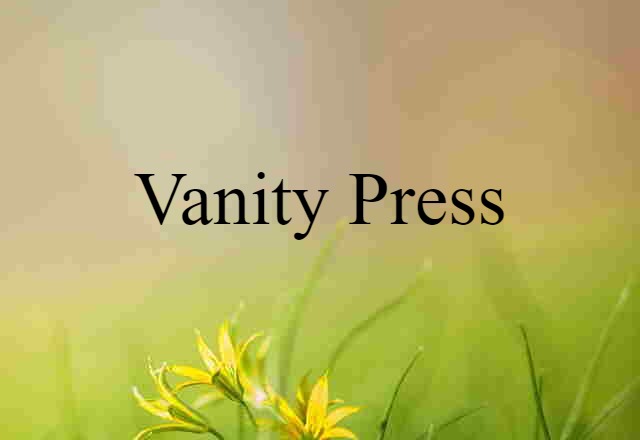 vanity press