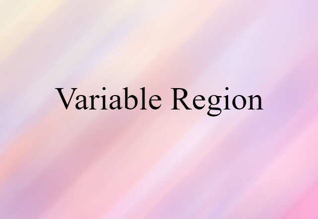 Variable Region (noun) Definition, Meaning & Examples