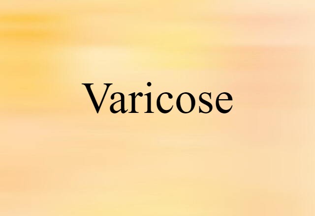 Varicose (noun) Definition, Meaning & Examples