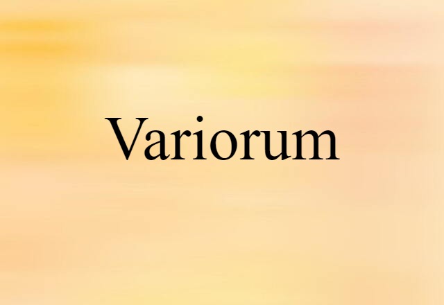 variorum