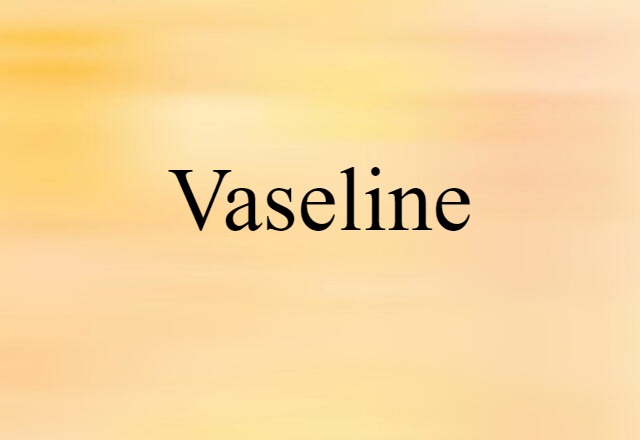 Vaseline (noun) Definition, Meaning & Examples