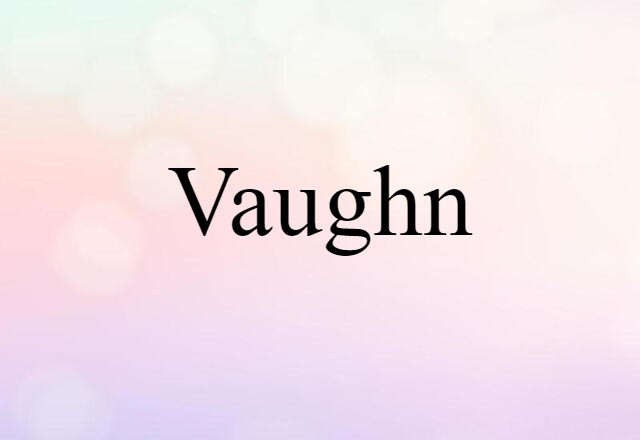 Vaughn (noun) Definition, Meaning & Examples